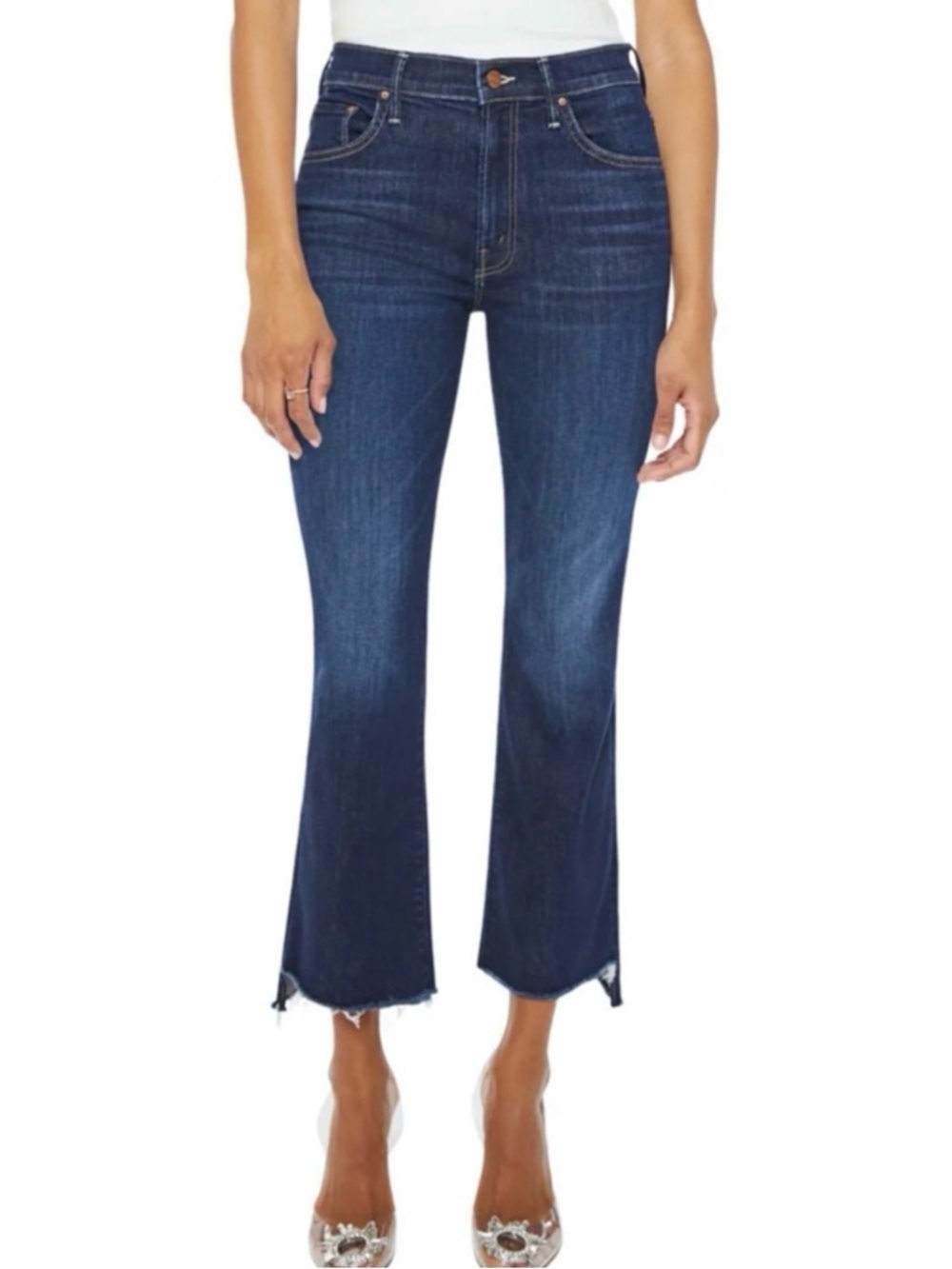 MOTHER the insider crop step fray jeans size 26
